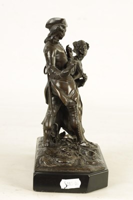 Lot 374 - A LATE 19TH CENTURY FRENCH PATINATED BRONZED SCULPTURE