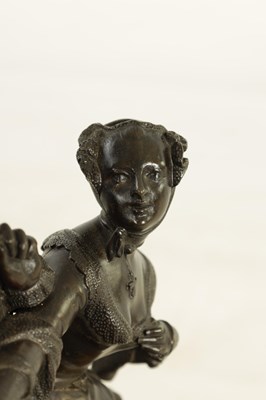 Lot 374 - A LATE 19TH CENTURY FRENCH PATINATED BRONZED SCULPTURE