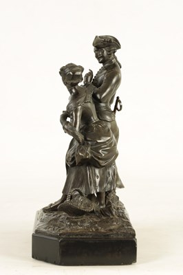 Lot 374 - A LATE 19TH CENTURY FRENCH PATINATED BRONZED SCULPTURE