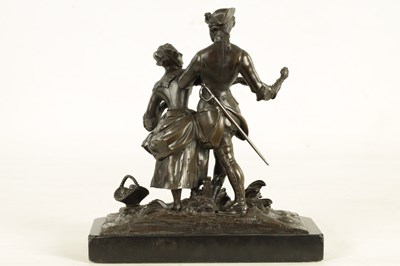 Lot 374 - A LATE 19TH CENTURY FRENCH PATINATED BRONZED SCULPTURE