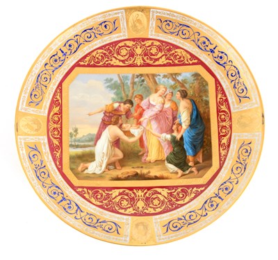 Lot 31 - A FINE 19TH CENTURY ROYAL VIENNA SHALLOW CABINET PLATE