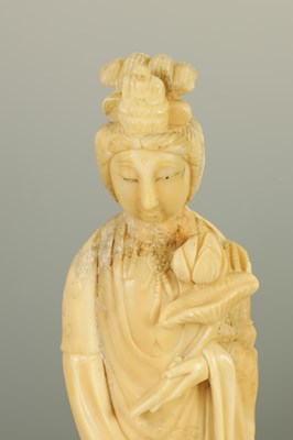 Lot 6 - A LATE 19th CENTURY CHINESE IVORY SCULPTURE