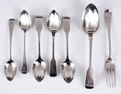 Lot 239 - FIVE SILVER TEASPOONS - YORK 3 dated 1832 & 2...