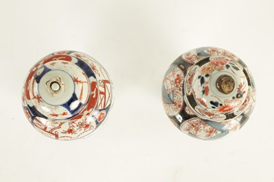 Lot 44 - A PAIR OF 18TH CENTURY CHINESE IMARI JARS AND COVERS