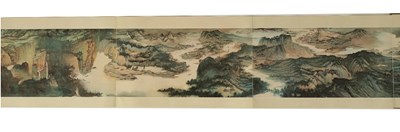 Lot 105 - A 20TH CENTURY JAPANESE WATERCOLOUR BOOK OF THE GREAT YANGTZE RIVER