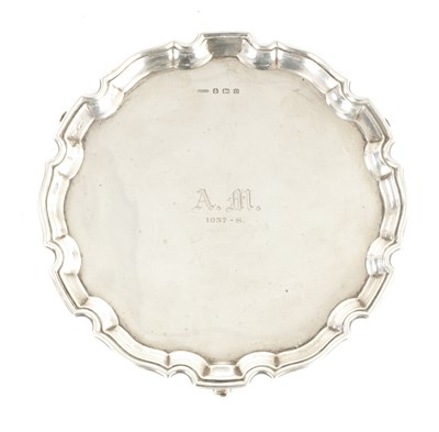 Lot 223 - A GEORGE VI SILVER SALVER