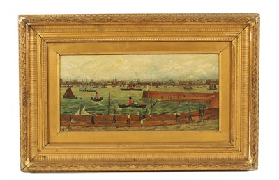 Lot 432 - S.F. LEODE. A 19TH CENTURY NAIVE OIL ON CANVAS