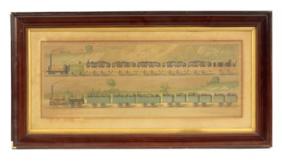 Lot 710 - A 19TH CENTURY RAILWAY COLOURED LITHOGRAPH