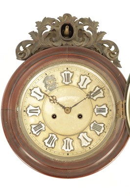 Lot 725 - AN UNUSUAL 19TH CENTURY DOUBLE FUSEE CUCKOO CLOCK