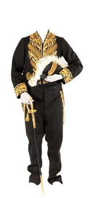 Lot 265 - A 19TH CENTURY BRITISH DIPLOMATIC CEREMONIAL UNIFORM AND AMBASSADORS SWORD