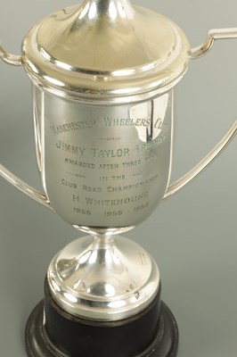 Lot 234 - OF CYCLING INTEREST. A LARGE SILVER CYCLING TROPHY FOR MANCHESTER WHEELERS'