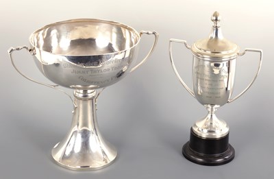 Lot 234 - OF CYCLING INTEREST. A LARGE SILVER CYCLING TROPHY FOR MANCHESTER WHEELERS'