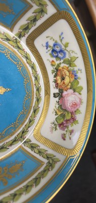 Lot 33 - A LATE 18TH CENTURY SÈVRES PALE-BLUE GROUND CABINET CUP AND SAUCER