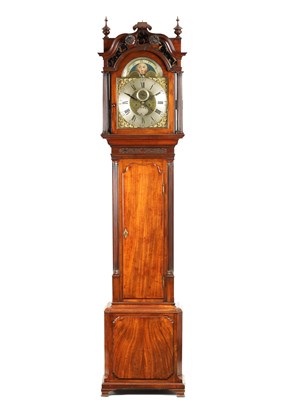 Lot 623 - HARRISON, LIVERPOOL. A GEORGE III FLAMED MAHOGANY EIGHT-DAY LONGCASE CLOCK