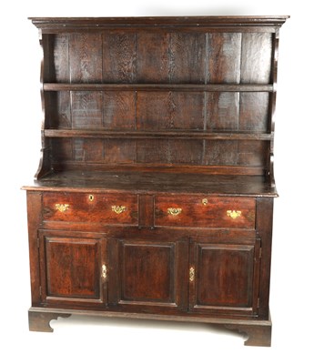 Lot 951 - AN 18TH CENTURY WELSH DRESSER AND RACK