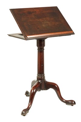 Lot 735 - A GEORGE II MAHOGANY ADJUSTABLE READING TABLE