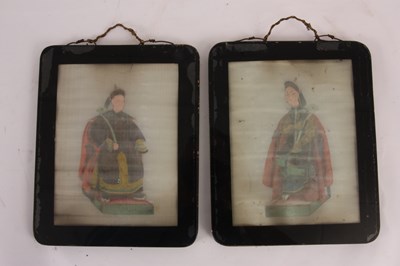 Lot 362 - A PAIR OF LATE 19th CENTURY CHINESE PAINTINGS