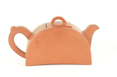Lot 67 - A CHINESE TERRACOTTA RED CLAY TEAPOT
