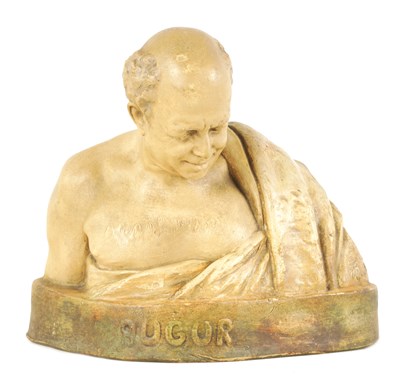 Lot 368 - AN EARLY 19TH CENTURY GOLDSCHEIDER, VIENNA BUST BY RUDOLF MAISONETTE (GERMANY 1854-1904) “AUGUR”