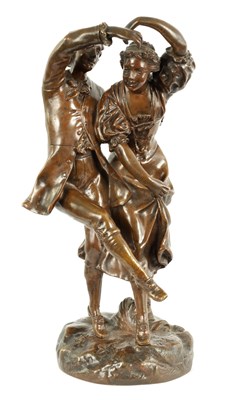 Lot 351 - A 19TH CENTURY FRENCH PATINATED BRONZE