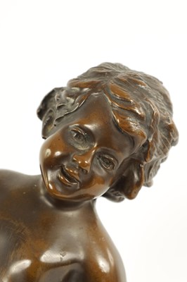 Lot 361 - AUGUSTE MOREAU (1834 - 1917) A 19TH CENTURY PATINATED BRONZE FIGURAL SCULPTURE