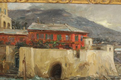 Lot 456 - ARISTOTELE VICENZI (1879 -1950) AN EARLY 20TH CENTURY OIL ON CANVAS