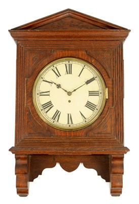 Lot 876 - A LARTE 19TH CENTURY CHAIN DRIVEN FUSEE GALLERY CLOCK