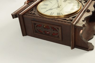 Lot 892 - WINTERHALDER AND HOFMEIER. A LATE 19TH CENTURY DOUBLE CHAIN DRIVEN FUSEE WALL CLOCK