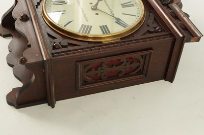 Lot 892 - WINTERHALDER AND HOFMEIER. A LATE 19TH CENTURY DOUBLE CHAIN DRIVEN FUSEE WALL CLOCK