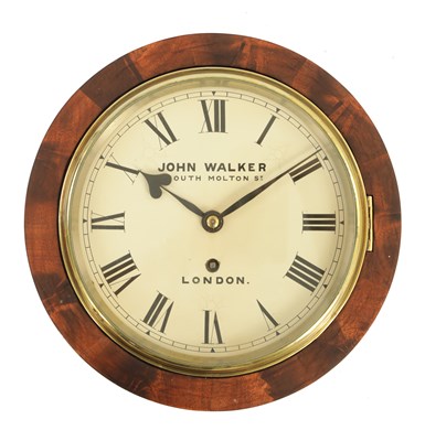 Lot 901 - JOHN WALKER, SOUTH MOLTON STREET. LONDON. AN 8" DIAL FUSEE WALL CLOCK