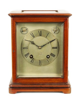 Lot 854 - A LATE 19TH CENTURY GERMAN FOUR-GLASS MANTEL CLOCK