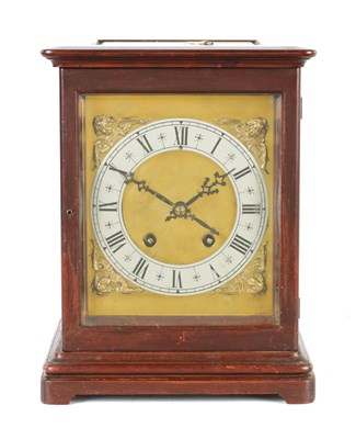 Lot 845 - LENZKIRCH. A LATE 19TH CENTURY MAHOGANY FOUR-GLASS MANTEL CLOCK