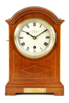 Lot 798 - JAYS, 142 OXFORD STREET, LONDON. A SMALL CHAIN DRIVEN FUSEE MANTEL CLOCK