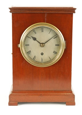 Lot 835 - AN EARLY 20TH CENTURY GOVERNMENT CHAIN DRIVEN FUSEE MANTEL CLOCK