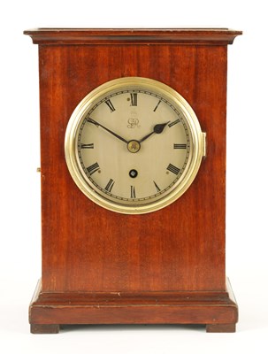 Lot 915 - AN EARLY 20TH CENTURY GOVERNMENT CHAIN DRIVEN FUSEE MANTEL CLOCK