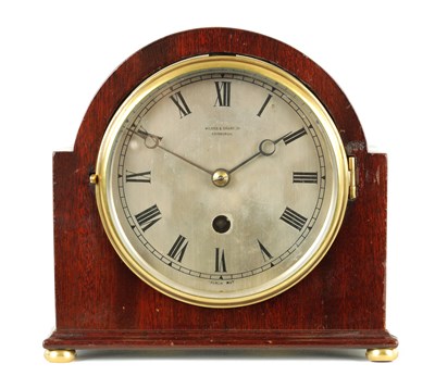 Lot 872 - WILSON & SHARP, EDINBURGH. A SMALL MAHOGANY MANTEL CLOCK