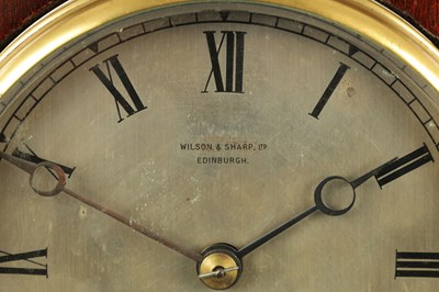Lot 872 - WILSON & SHARP, EDINBURGH. A SMALL MAHOGANY MANTEL CLOCK