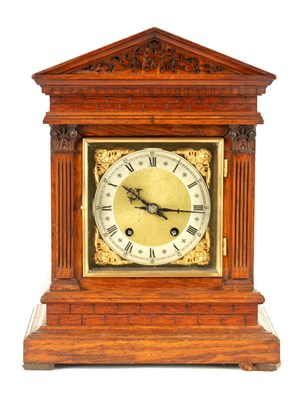 Lot 886 - A LATE 19TH CENTURY GERMAN BRACKET CLOCK