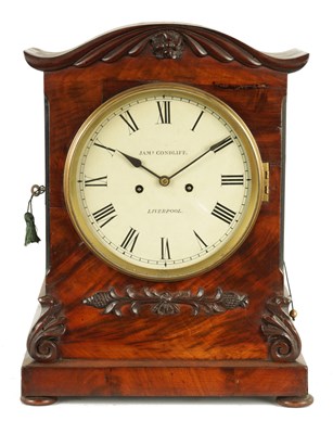 Lot 868 - JAMES CONDLIFF, LIVERPOOL. A 19TH CENTURY  DOUBLE CHAIN DRIVEN FUSEE BRACKET CLOCK