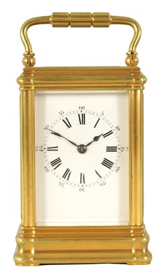 Lot 688 - DROCOURT. A SMALL LATE 19TH CENTURY FRENCH GORGE CASE STRIKING CARRIAGE CLOCK
