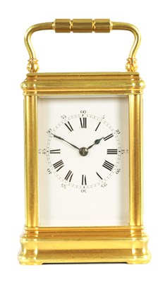 Lot 688 - DROCOURT. A SMALL LATE 19TH CENTURY FRENCH GORGE CASE STRIKING CARRIAGE CLOCK
