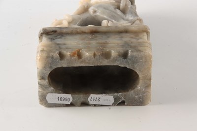 Lot 271 - THREE CHINESE JADE SCULPTURES