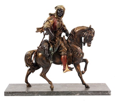 Lot 543 - A LATE 19TH CENTURY COLD PAINTED SPELTER...