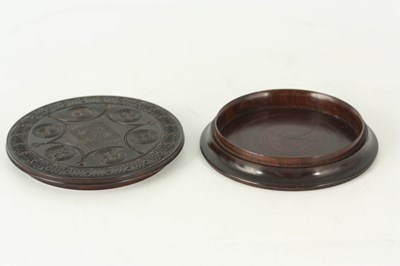 Lot 182 - A FINELY CARVED LATE GEORGIAN ROSEWOOD SNUFF BOX