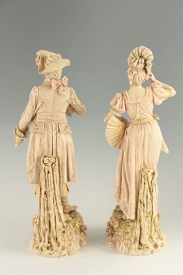 Lot 50 - A PAIR OF LATE 19TH CENTURY ROYAL DUX FIGURES