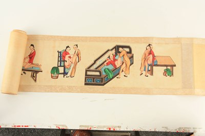 Lot 248 - A 19TH CENTURY CHINESE EROTIC PAINTED SCROLL
