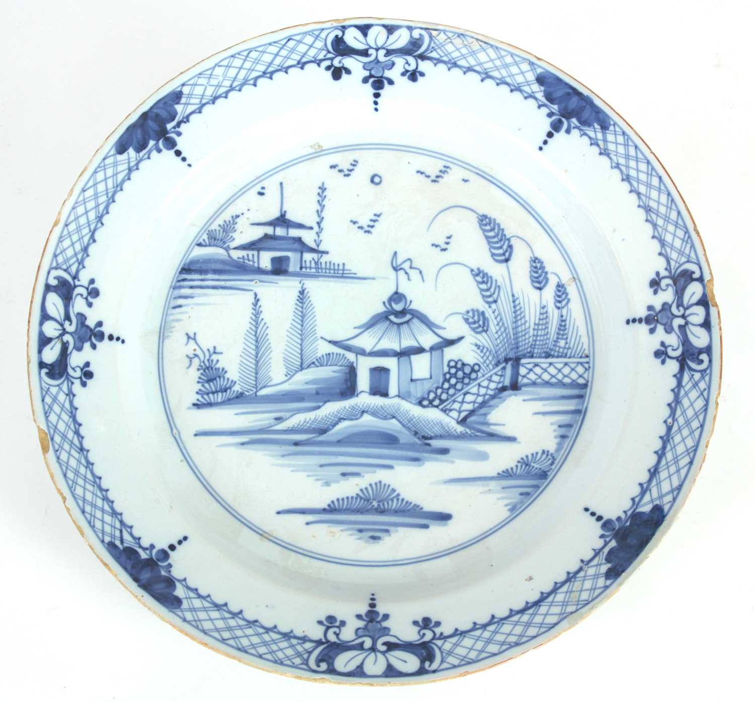 Lot 149 - A LATE 18TH CENTURY BLUE AND WHITE DELFT CHARGER