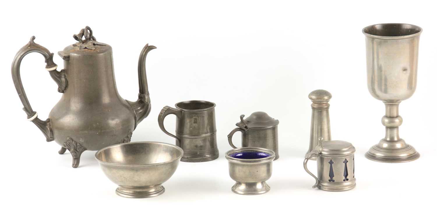 Lot 178 - A SELECTION OF PEWTERWARE