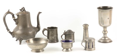 Lot 178 - A SELECTION OF PEWTERWARE