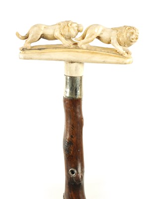 Lot 466 - A FINE EARLY 19TH CENTURY CARVED BONE WALKING STICK